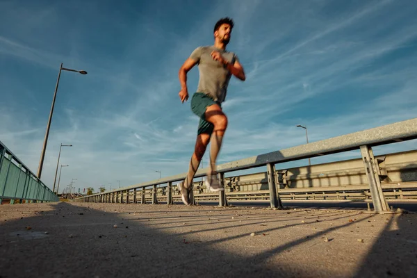 Hombre Movimiento Corriendo Aire Libre —  Fotos de Stock