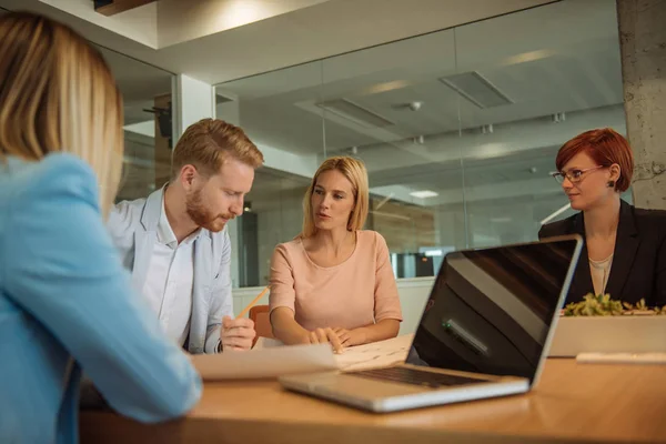 Business People Working New Project Office — Stock Photo, Image