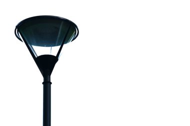 Sokak feneri biçimli genel koni planı beyaz sahra rengi