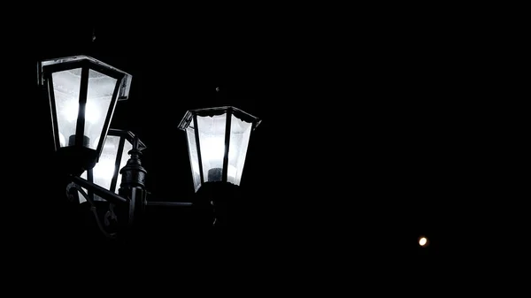 Lanterne Rue Faible Luminosité — Photo