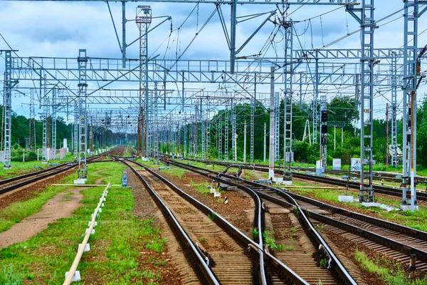 Tåg Större Järnvägsförbindelse — Stockfoto