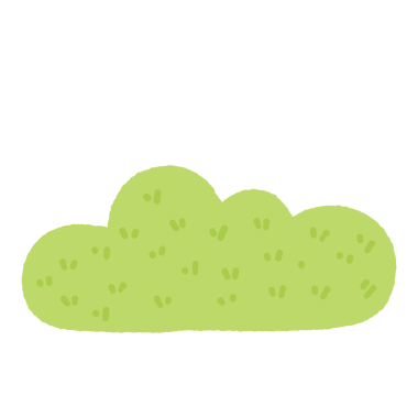 Cartoon Illustration of a Green Bush