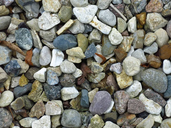 Brutale Textur Aus Kies Aus Steinen Verschiedenen Farben — Stockfoto