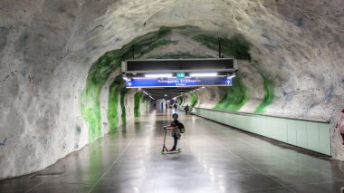 T-centralen metro istasyonu, Stockholm 'ün ünlü tüneli.