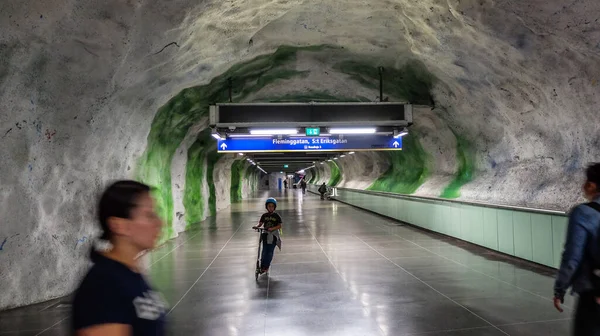 Estación Metro Centralen Famosa Tunnelbana Estocolmo — Foto de Stock