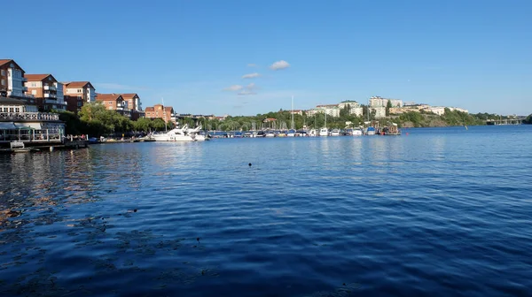 Vista Belo Lago Malaren Alvik Estocolmo — Fotografia de Stock
