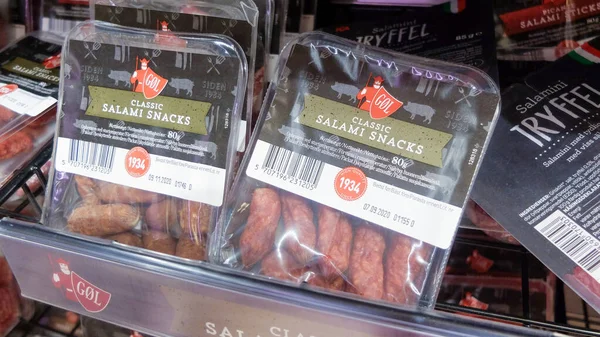 Lanches Salame Supermercado Suécia — Fotografia de Stock