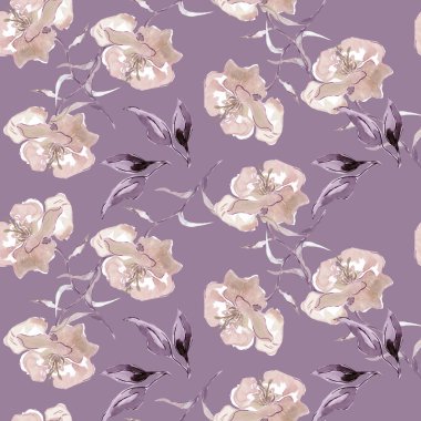 Sarı çiçekler, Dikişsiz desen ve yaprakları