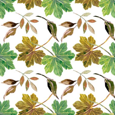 Sonbahar, yapraklar, seamless modeli