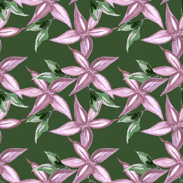 Autumn Flowers Seamless Pattern — Stock Photo, Image