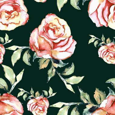 El boyalı gül, seamless modeli