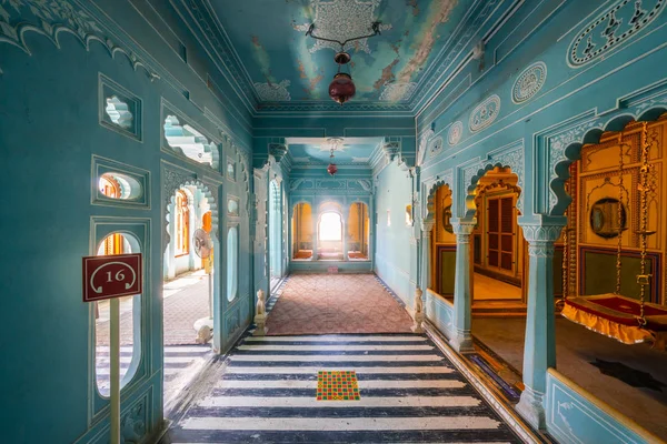 Udaipur Indien Februari 2018 Inre Bild City Palace Udaipur Magnifikt — Stockfoto
