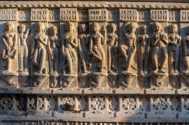 Dekoratif oyma, Jagdish tapınağı, Udaipur, Rajasthan, Hindistan