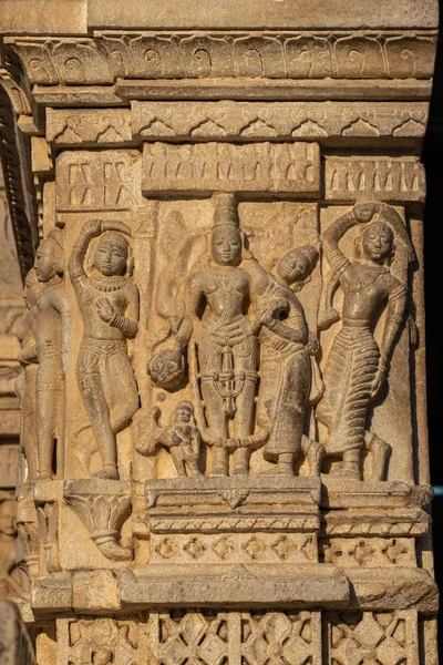 Decorative carving, Jagdish temple, Udaipur, Rajasthan, India Stock Picture