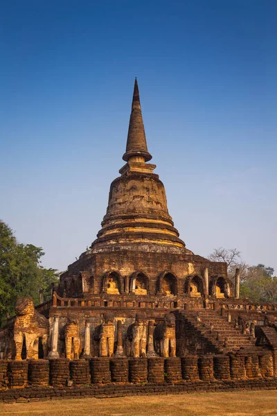 Wat Chang Lom, si Satchanalai történelmi Park, Thaiföld — Stock Fotó