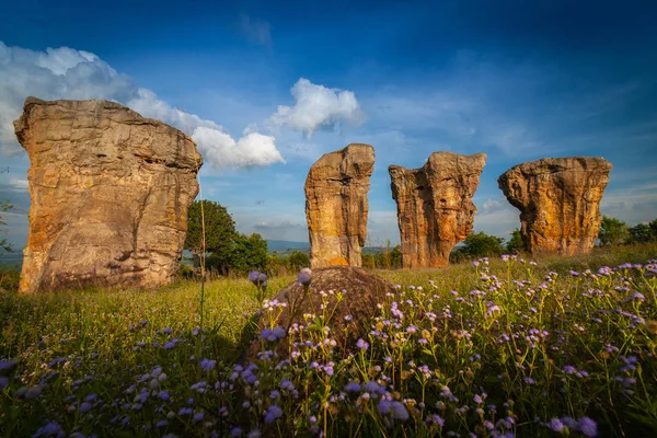 Mor hin khao, kamenné henge Thajska v provincii chaiyaphum Royalty Free Stock Obrázky