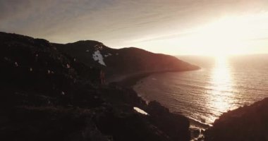 Barents Denizi kıyı şeridinin havadan görüntüsü