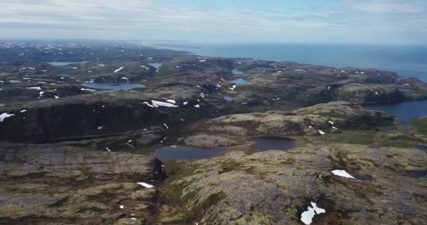 Vista aerea della costa del Mare di Barents — Video Stock