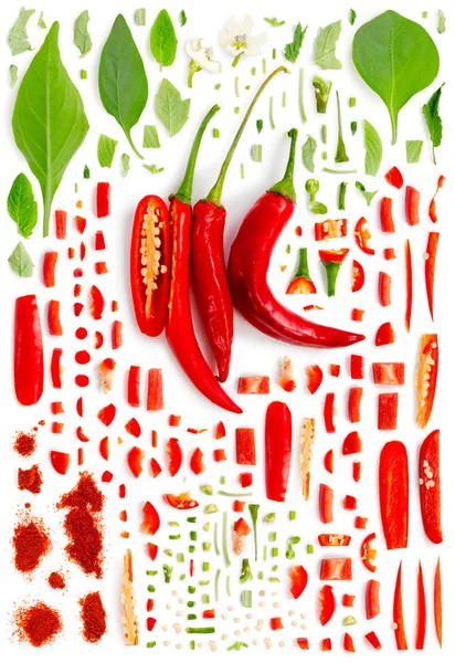 Chili peper collectie abstract — Stockfoto