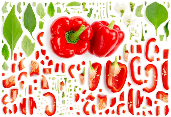 Kolekcja Red Pepper Abstrakcja — Zdjęcie stockowe