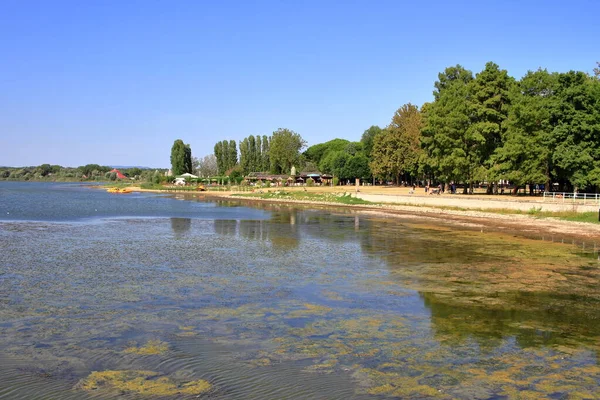 Castiglione Del Lago Perugia Itália Agosto 2020 Margens Lago Trasimeno — Fotografia de Stock