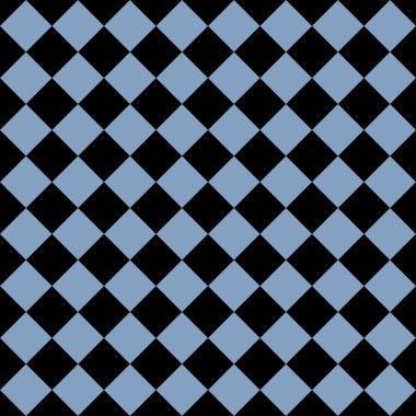 Siyah ve mavi eşkenar dörtgenler pürüzsüz desen. Vektör illüstrasyonu.