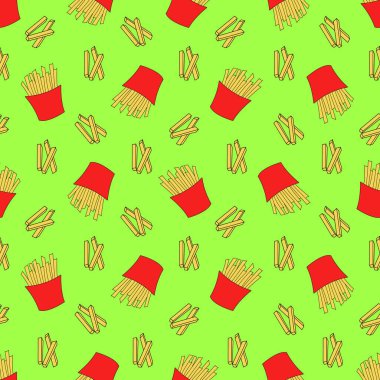 Kusursuz patates kızartması. Vektör düz resimleme.