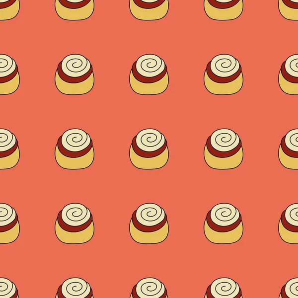 Tarçınlı kusursuz desen. Vektör illüstrasyonu.