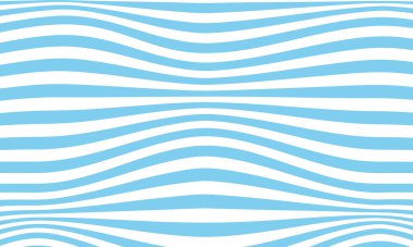 Mavi ve beyaz soyut çizgili arka plan. Optik sanat. Vektör.