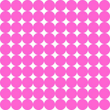 Kusursuz desen. Pembe halkalı beyaz arka plan. Vektör illüstrasyonu.