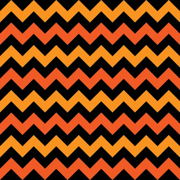 Textura Geométrica Abstracta Zigzag Negro Naranja Ilustración Vectorial — Vector de stock