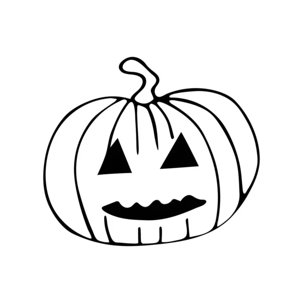 Calabazas Dibujos Animados Iconos Halloween Ilustración Vectorial — Vector de stock
