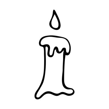 Mum. Karalama elemanı. Vektör illüstrasyonu.