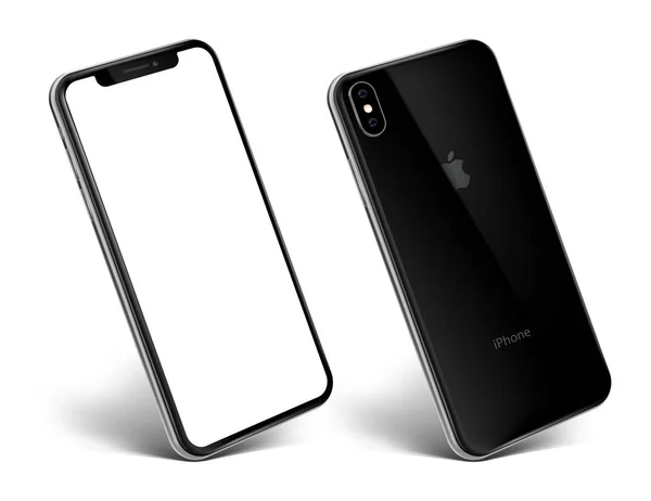 Cracow Polónia Novembro 2018 Novo Iphone Visão Preta Ângulo Apple —  Vetores de Stock