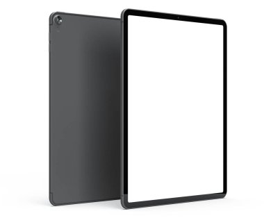 Tablet cihaz ile ince çerçeveleri - modern tablet şablon boş ekran ile