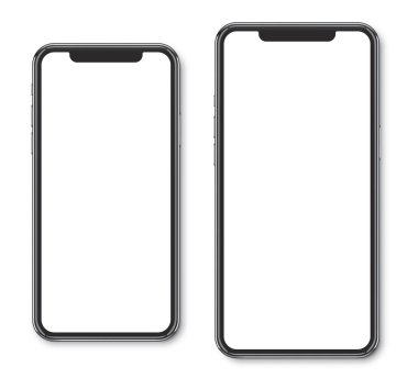Daha az boş ekran smartphone çerçeve. Vektör çizim