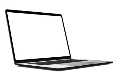 Boş ekran mockup şablonu ile dizüstü bilgisayar