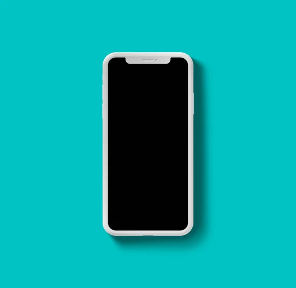 Model Van Smartphone Met Blanco Scherm Geïsoleerd Achtergrond — Stockfoto