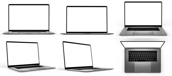 Laptop Pustym Ekranem Izolowanym Tle — Zdjęcie stockowe