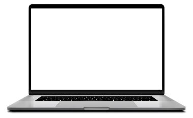 Arkaplanda boş ekran olan dizüstü bilgisayar