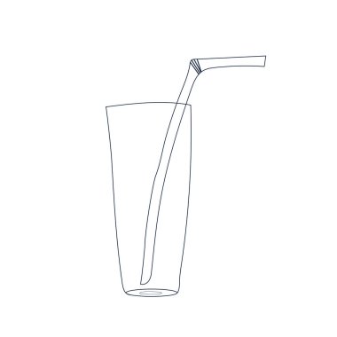 El yapımı cam, şarap kadehi, bardak dolusu. Karalama tarzında. Beyaz arka plan çizgisi, dinlenme, dinlenme, dinlenme, evde çalışma, konfor, online eğitim, ev hayatı, iç mekan. Vektör illüstrasyonu.