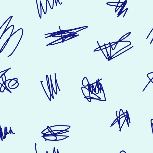 Απρόσκοπτη Μοτίβο Σχημάτων Ζωγραφισμένα Στο Χέρι Διανυσματικά Στοιχεία Σχεδιασμού Μουτζούρα — Διανυσματικό Αρχείο