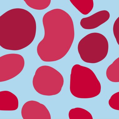 Beyaz Arkaplanda Soyut Taşlar Şablonu, Doğa Elleri Şekilleri, Vektör Modern Desen.