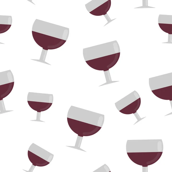 没有缝隙的红葡萄酒图案.平面样式的矢量插图. — 图库矢量图片