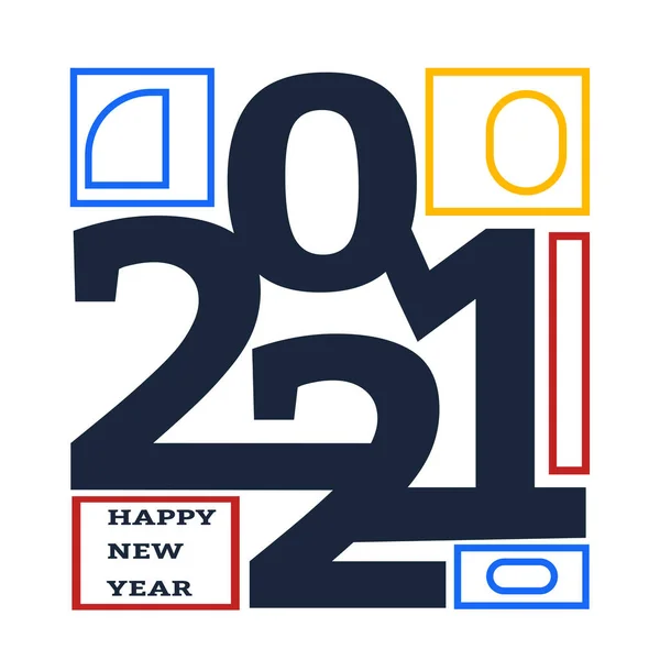 Feliz Año Nuevo 2021 Plantilla Diseño Diseño Para Calendario Tarjetas — Archivo Imágenes Vectoriales