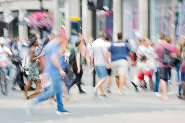 London August 2017 Motion Blur Piccadilly Circus Lots People Tourists — Stock Photo, Image