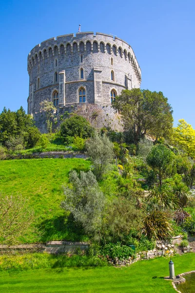 Windsor May 2019 Wieża Archiwalna Średniowiecznym Zamku Windsor Berkshire Anglia — Zdjęcie stockowe