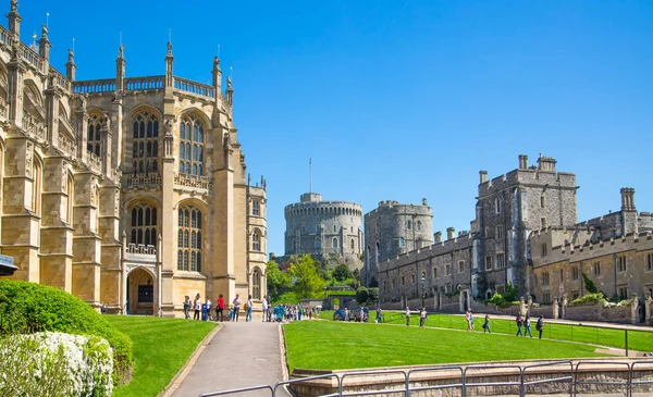 Windsor Května 2019 Pohled Středověký Hrad Windsor Postavený Roku 1066 — Stock fotografie