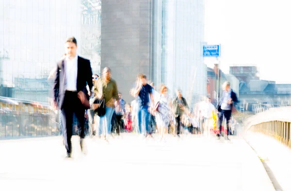 London June 2018 Business People Office Workers Crossing Road Walking — Stock Photo, Image