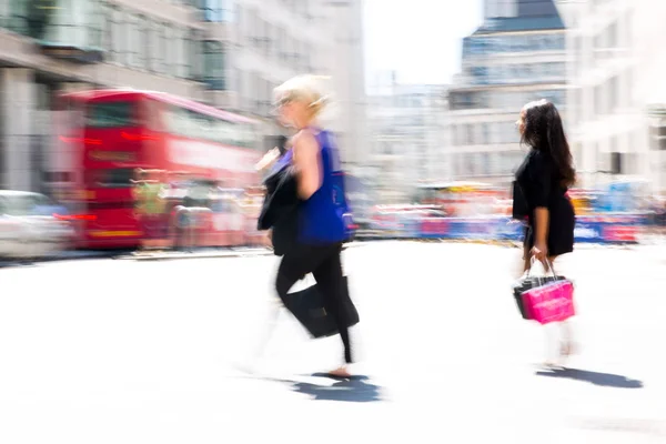 Londýn Velká Británie Června 2018 Obchodní Lidé Kancelářské Pracující Přecházejí — Stock fotografie